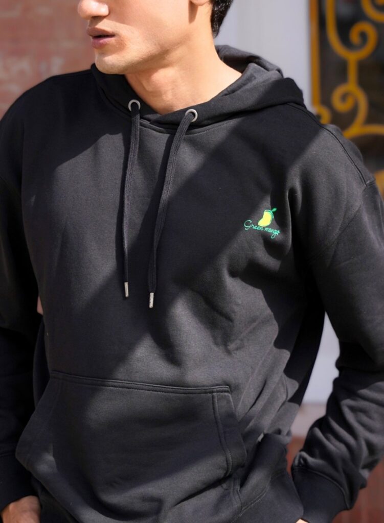 Green Mango Black Hoodie - view 2