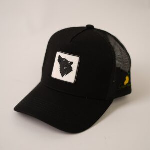 Wolf Patch Black Trucker Cap - view 1