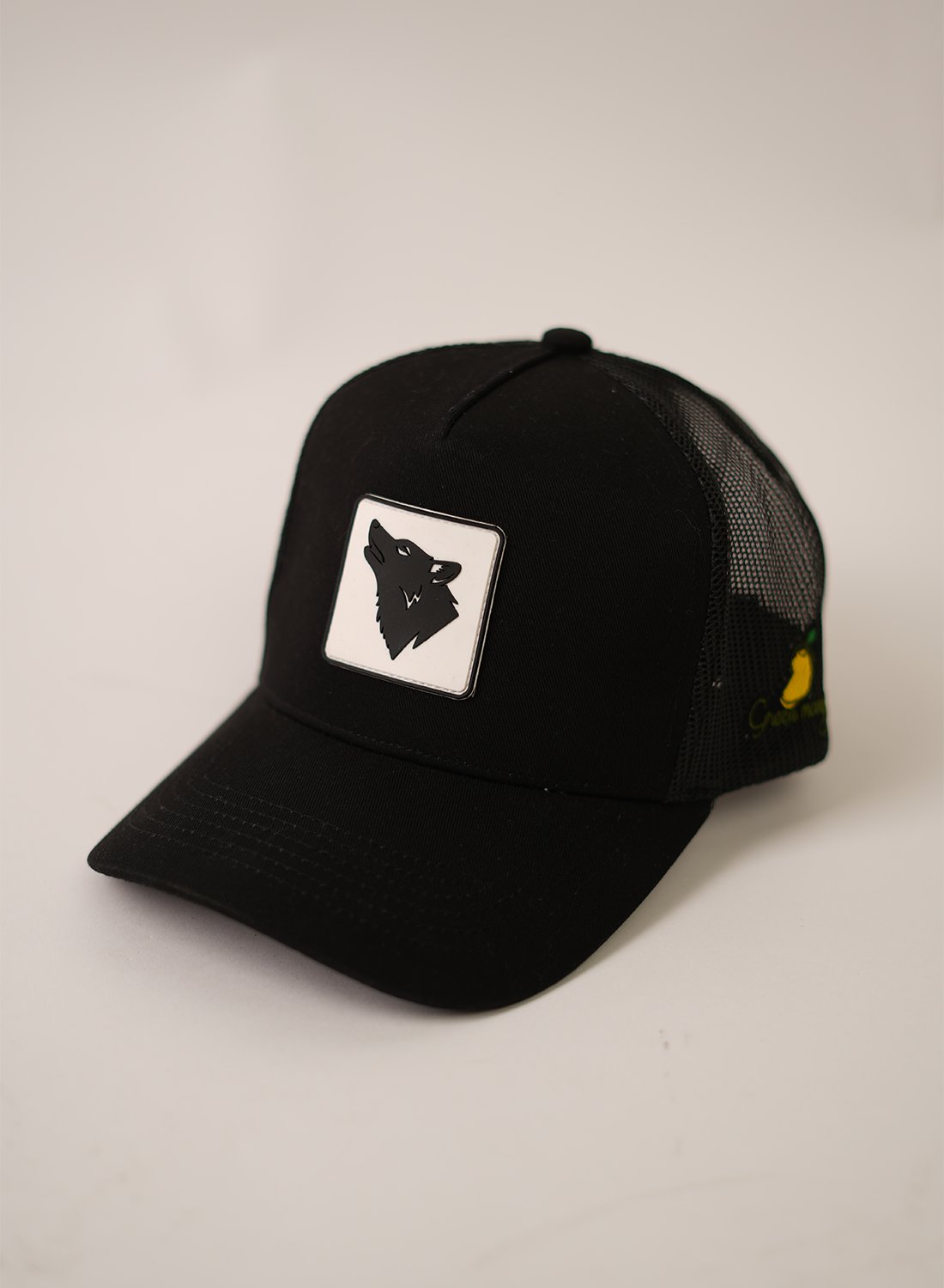 DSC03905 Wolf Patch Black Trucker Cap - view 1