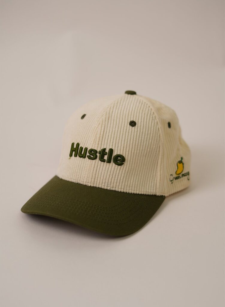 Hustle Cream and Green Cap - view 2