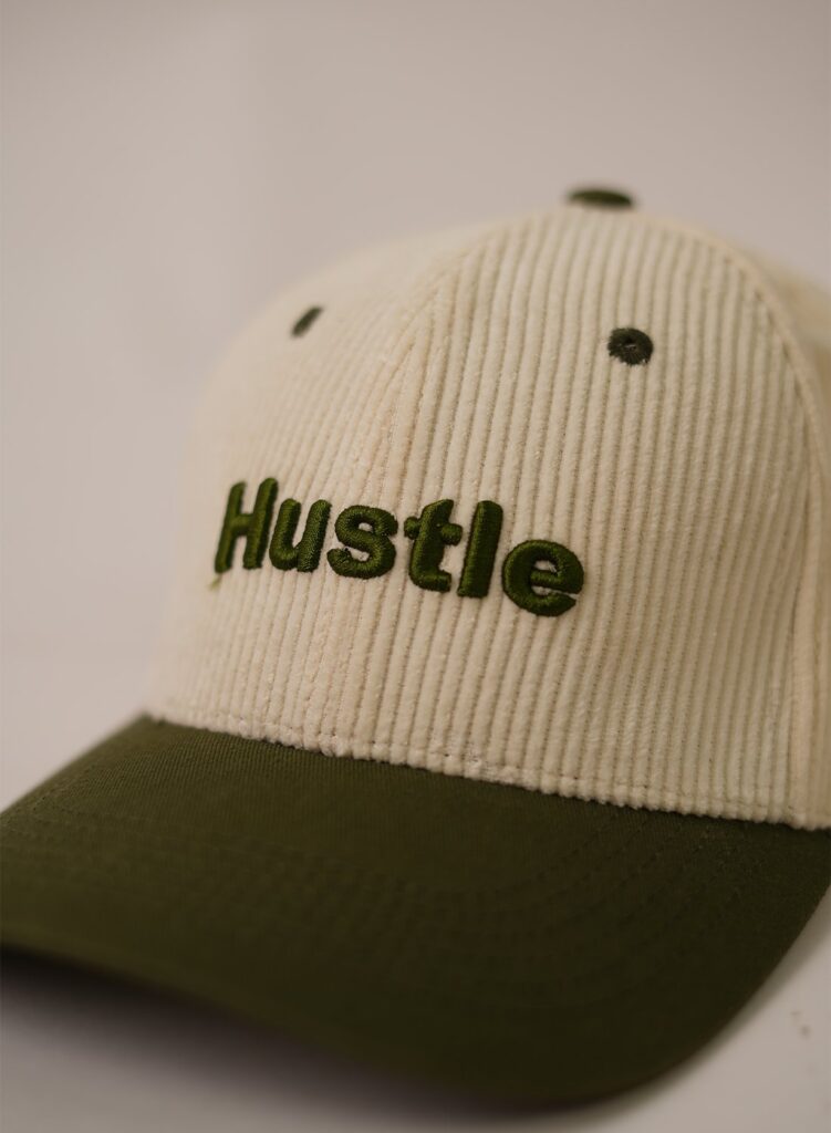 Hustle Cream and Green Cap - view 1